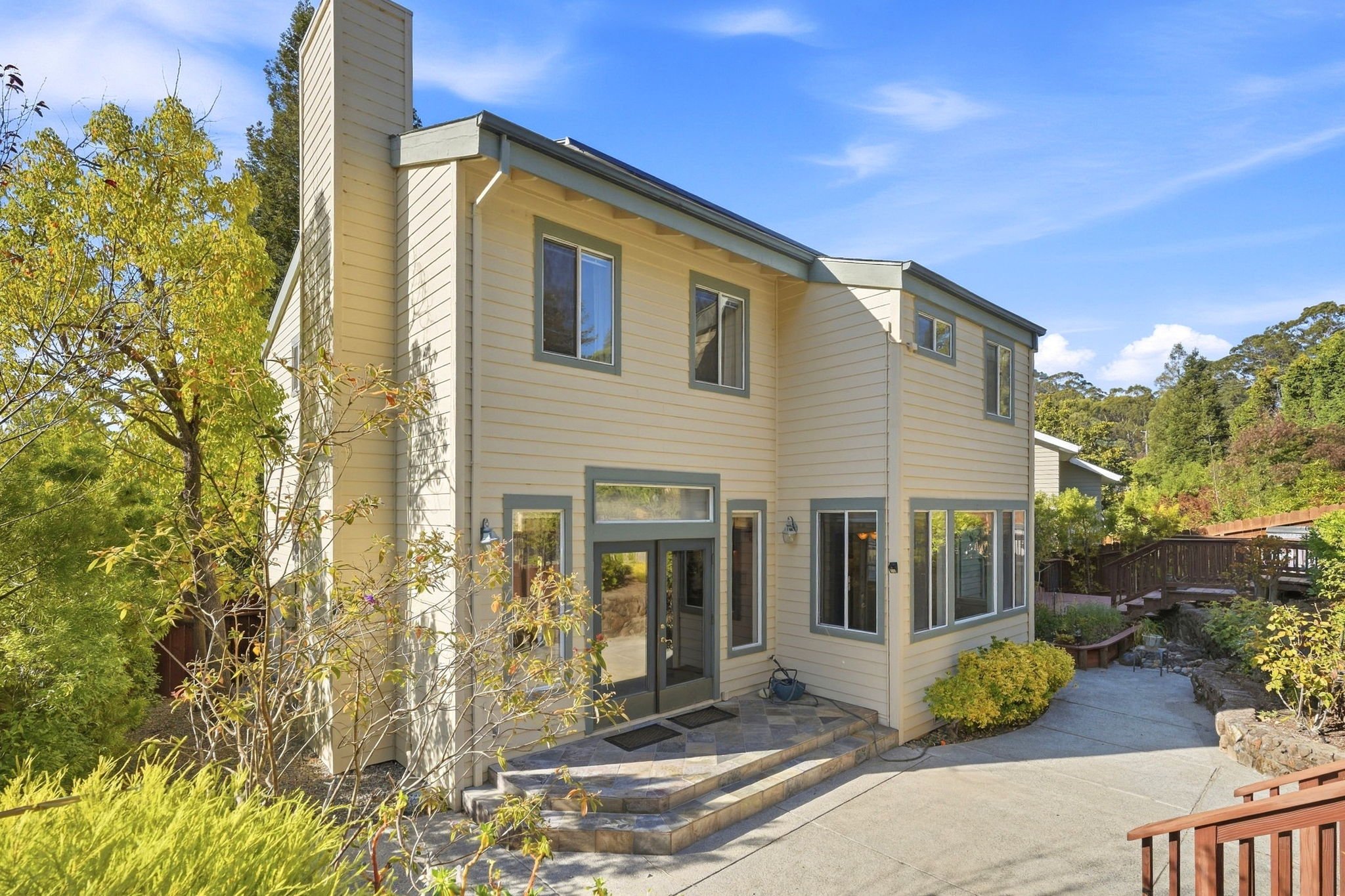 The back of a single-family home in San Rafael managed by Bay Vista PM.