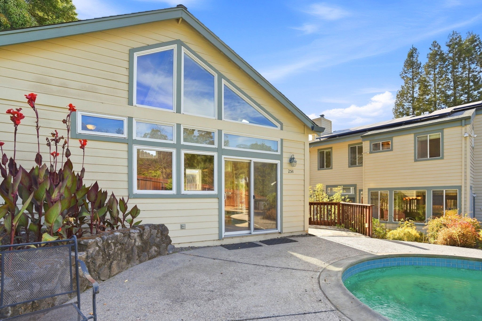The back of a single-family home in San Rafael managed by Bay Vista PM.